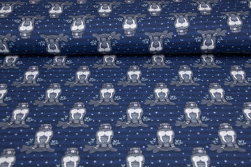 Jersey "Walross", Fräulein von Julie, blau, 0,5 m